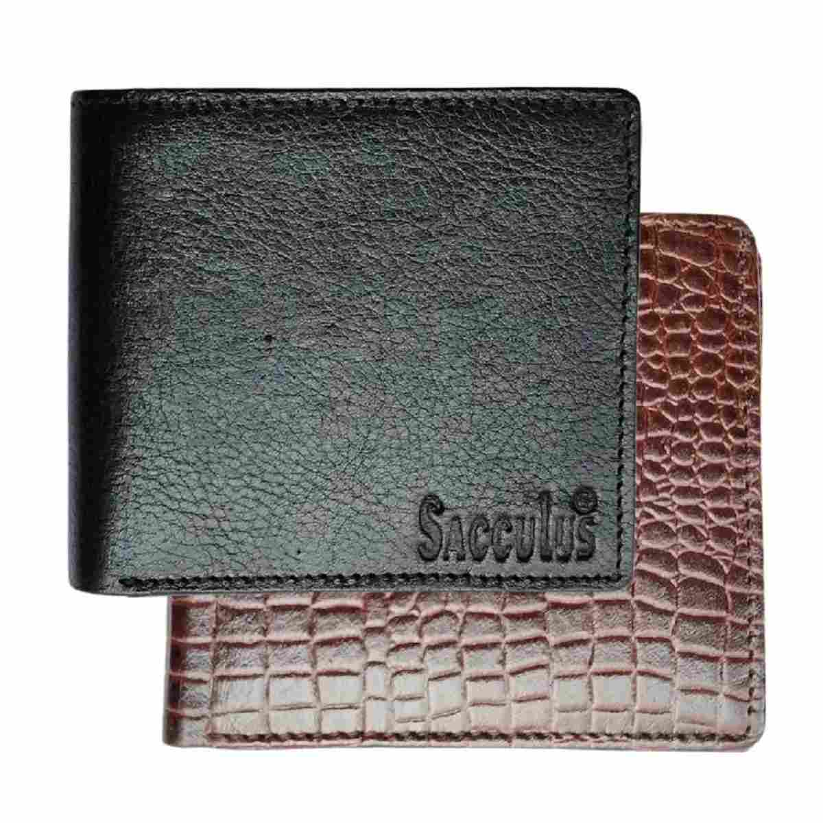 E2004 Genuine Leather Wallets for Men Pack of 2-