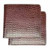E2011 Crocodile Design Leather Wallets for men Pack of 2-