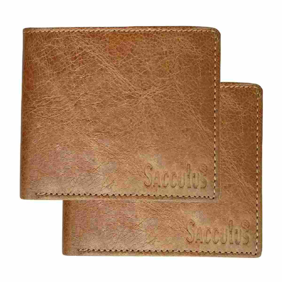 E2012 B Crust Leather Wallets for men pack of 2