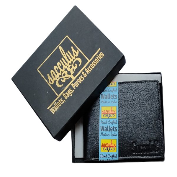 Genuine Leather Wallets for men black E2013 5