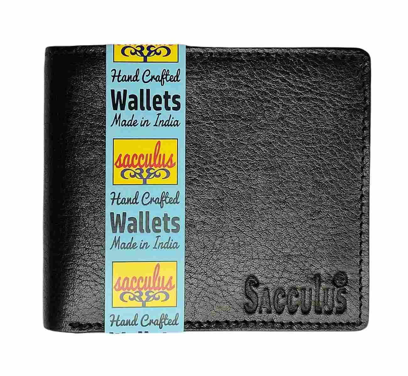 Genuine Leather Wallets for men black E2013 6