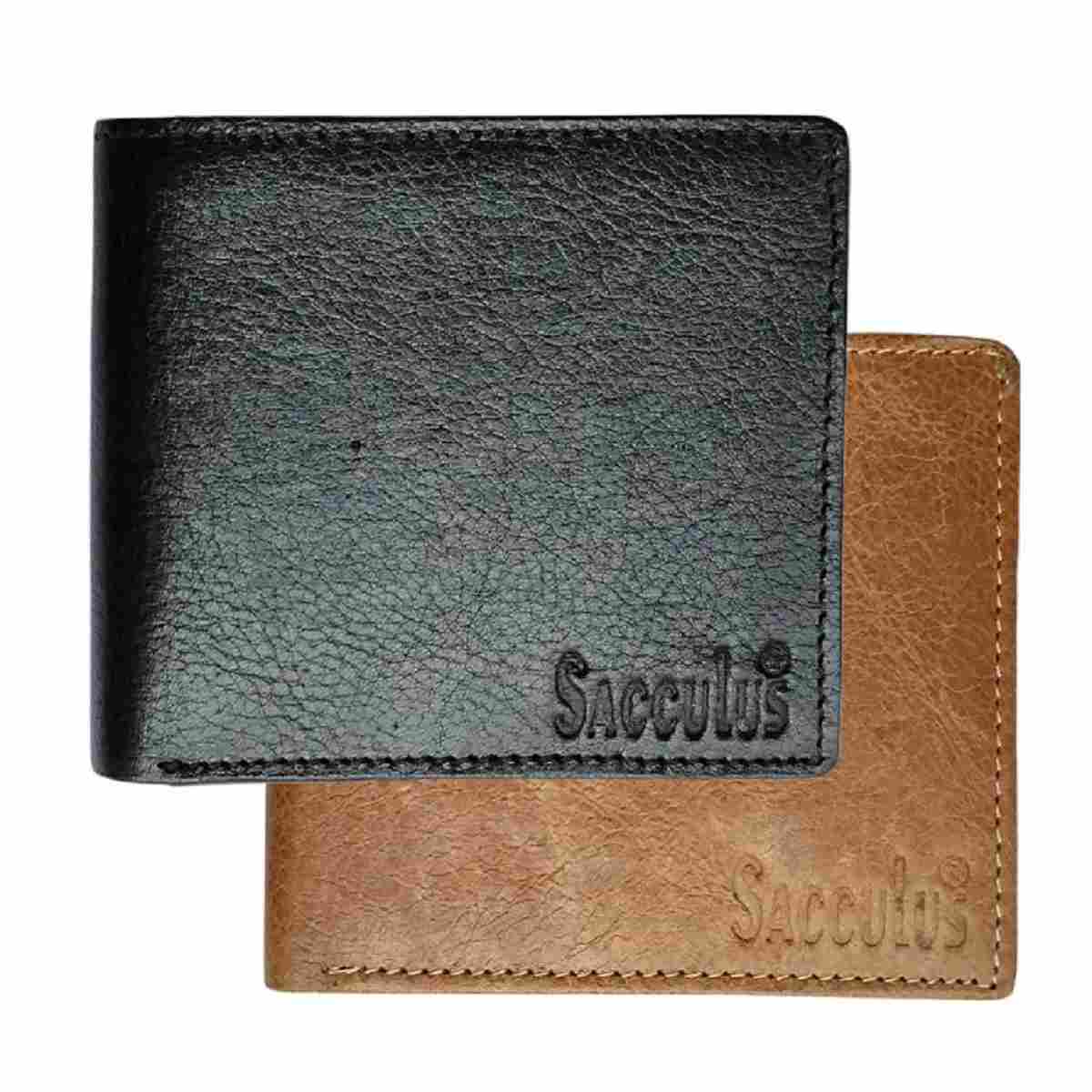 E2014 Genuine leather wallets for men pack of 2