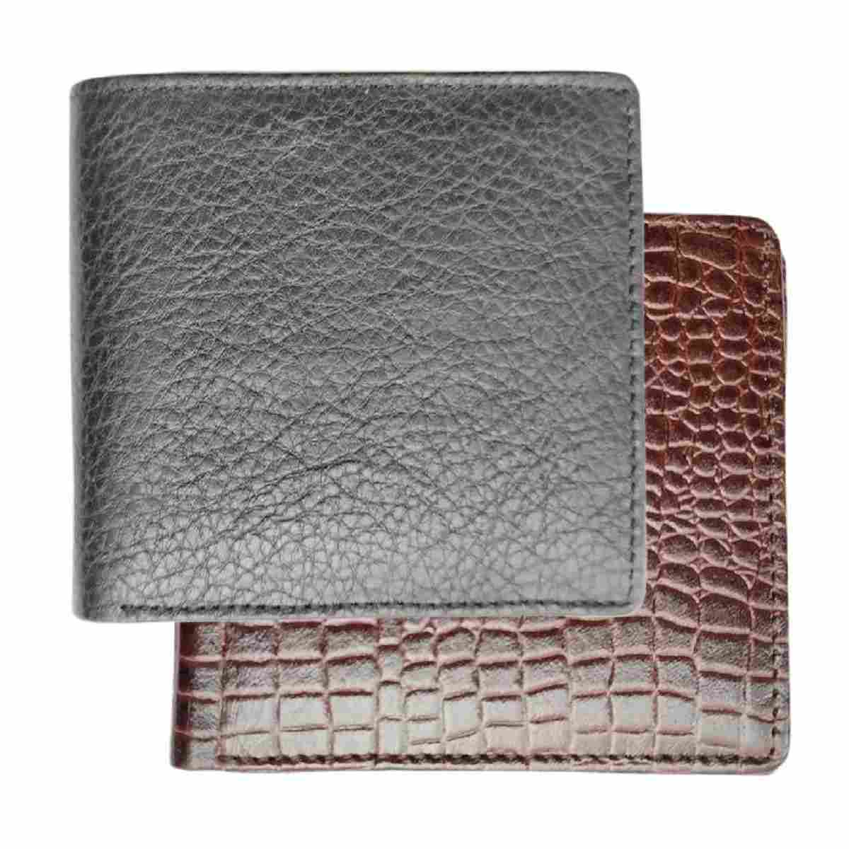E2016 Genuine Leather Wallets for men Pack of 2