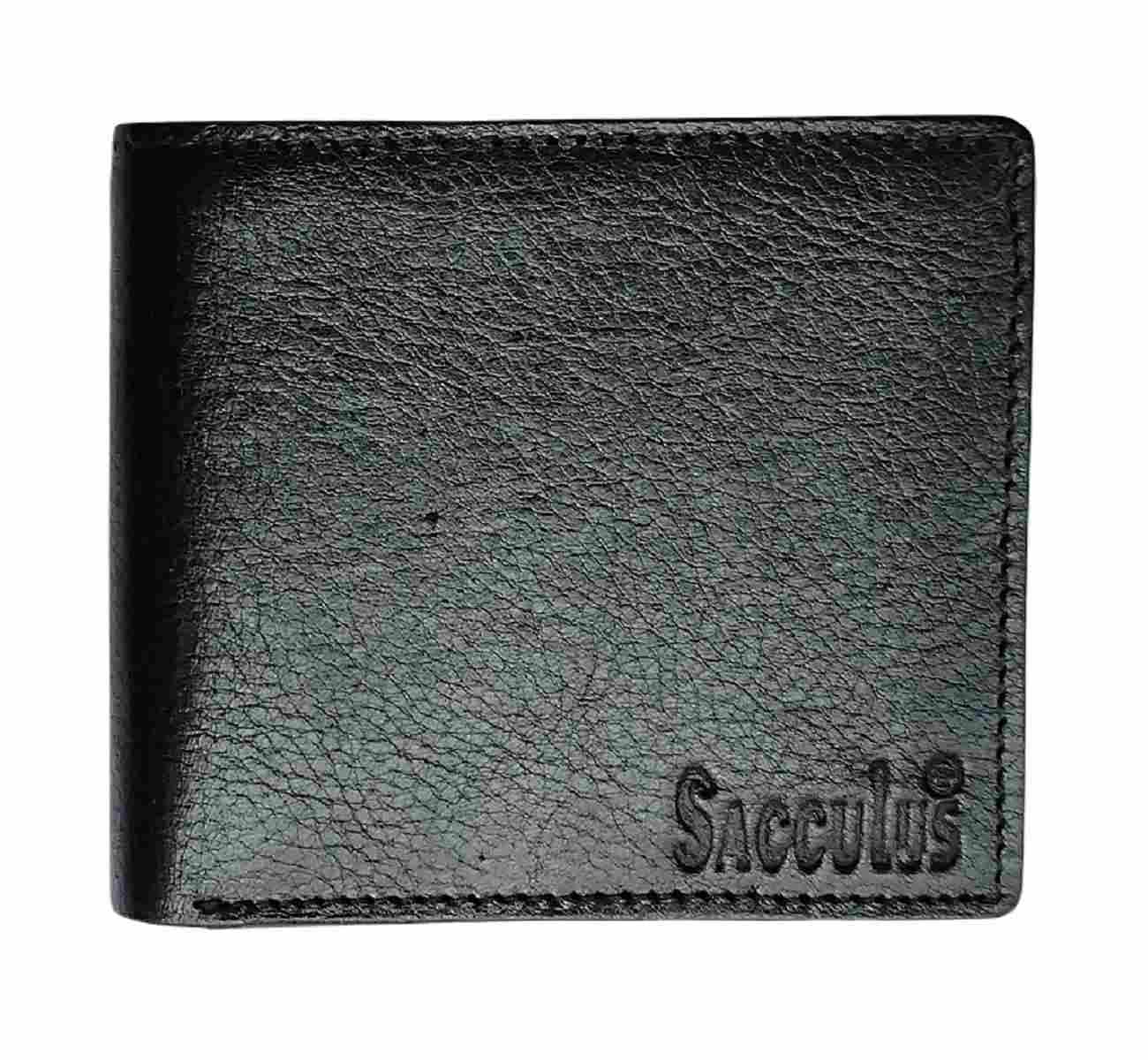 Genuine Leather Wallets for Men Black